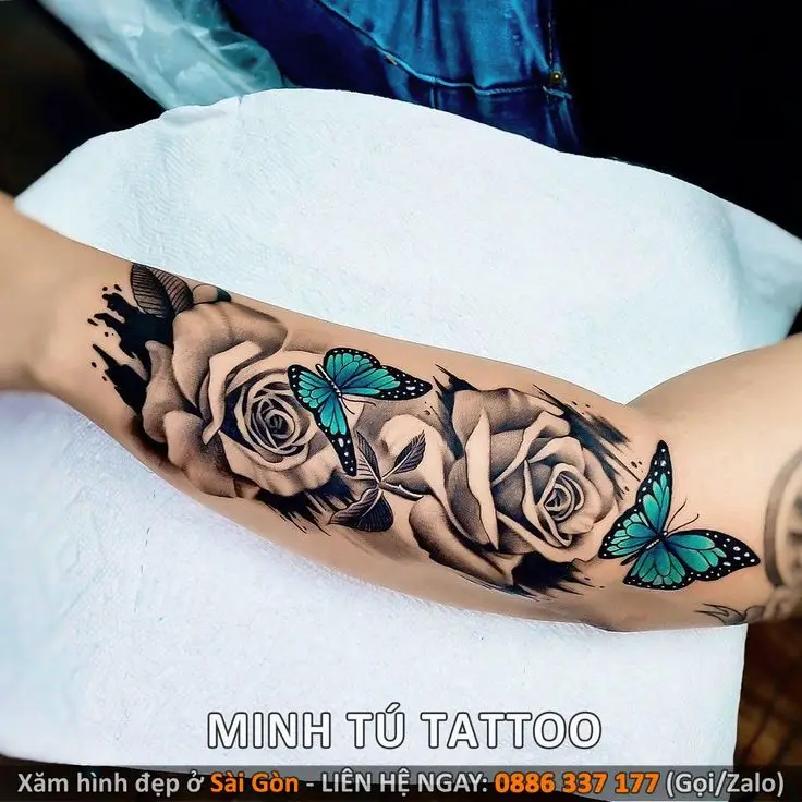 Hình Xăm Ở Bắp Tay Nữ Chất Nhất 17