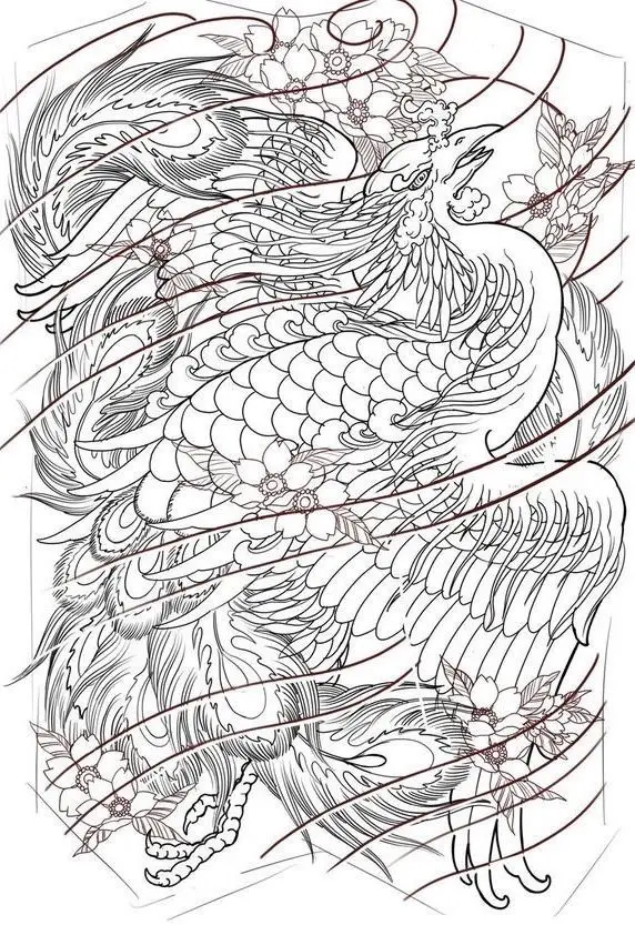 Hình xăm phượng hoàng kín lưng nam: 50 ý tưởng độc đáo