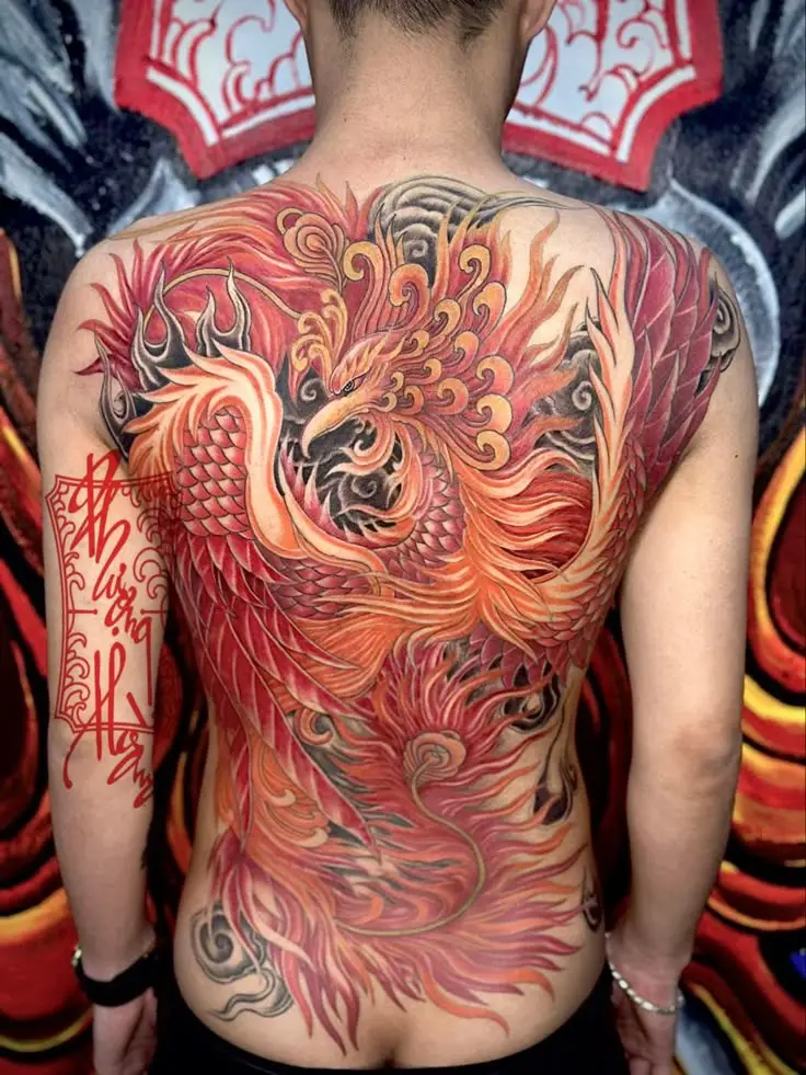 Hình Xăm Phượng Hoàng Lửa Đẹp Nhất Cho Nữ
