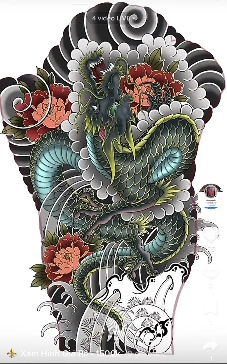 Hình Xăm Rồng Full Chân - Những Mẫu Hình Ấn Tượng Nhất 22
