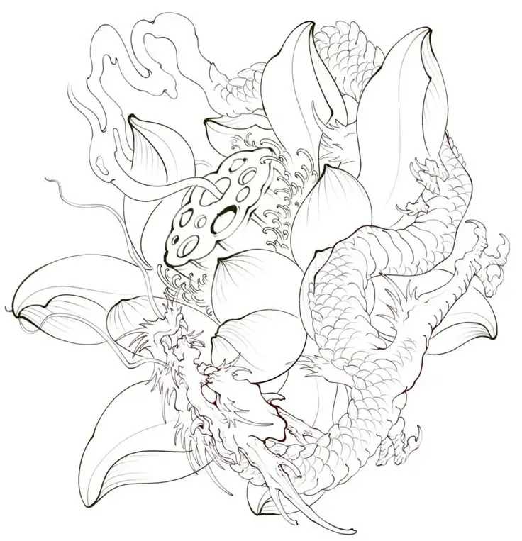 Hình Xăm Rồng Kín Lưng Đen Trắng - Sự Kết Hợp Độc Đáo Giữa Nghệ Thuật và Thiên Nhiên 53