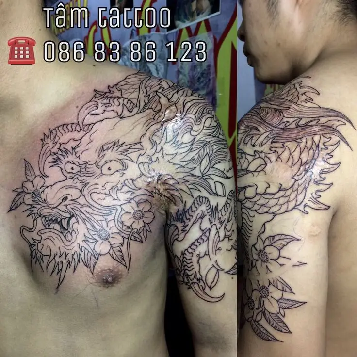 Mẫu Hình Xăm Rồng Vắt Vai - Biểu Tượng Quyền Lực 35