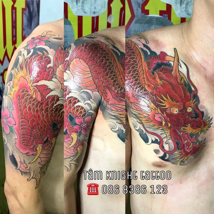 Mẫu Hình Xăm Rồng Vắt Vai - Biểu Tượng Quyền Lực 46