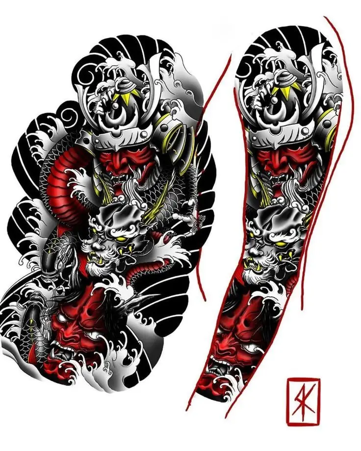 Hình Xăm Samurai Full Tay – Biểu Tượng Của Sự Dũng Cảm