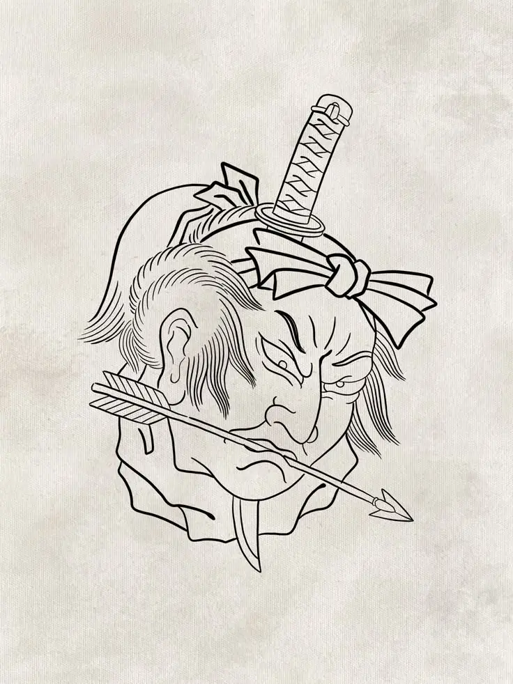 Khám Phá Hình Xăm Samurai Nhật Cổ Mini Thời Thượng 18