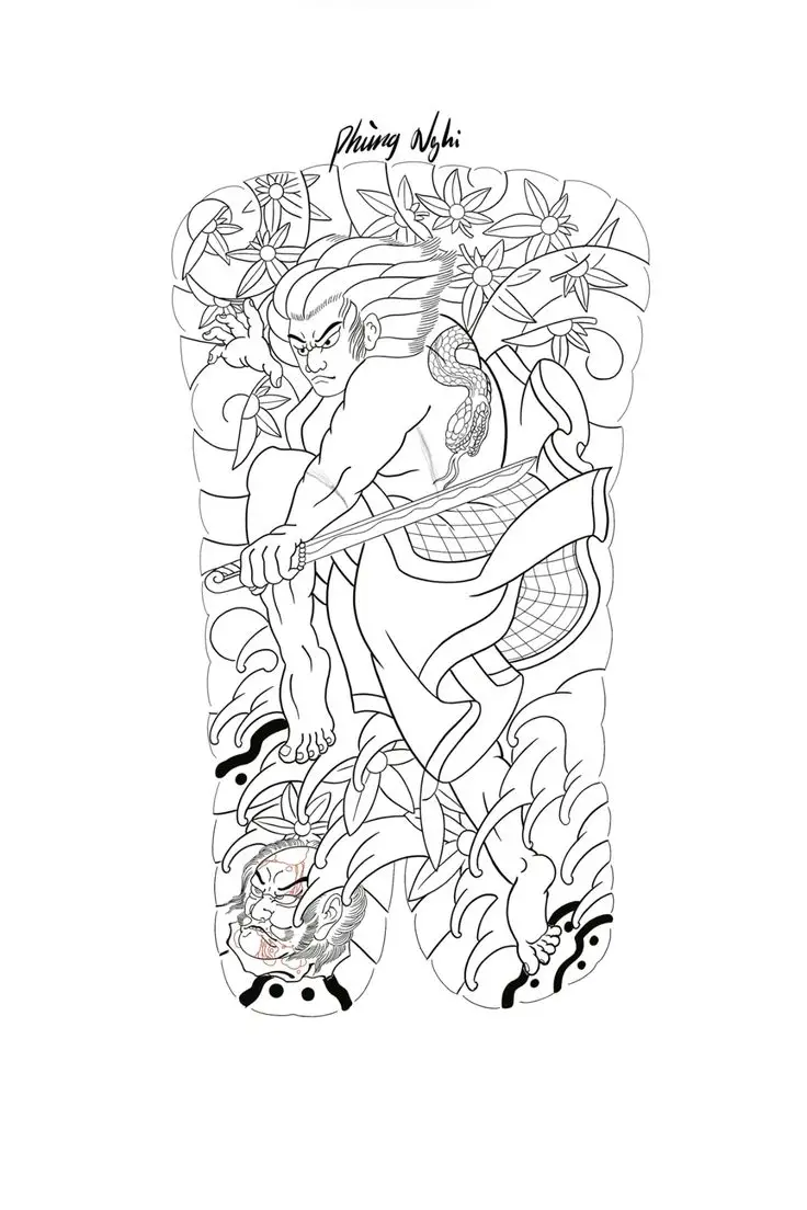 Khám Phá Hình Xăm Samurai Nhật Cổ Mini Thời Thượng 59