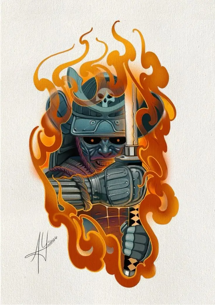 Khám Phá Hình Xăm Samurai Nhật Cổ Mini Thời Thượng 62