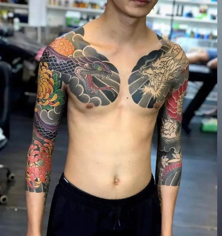 Hình Xăm Tay Lửng Nhật Cổ: Gợi Ý Cho Tình Yêu Kiểu Cổ Điển 17