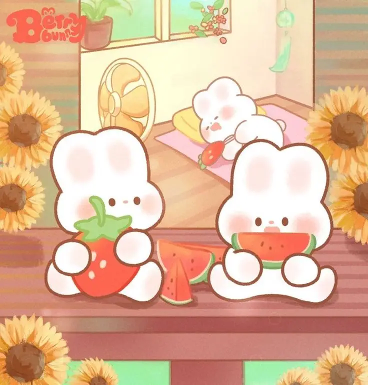Kawaii hình nền dưa hấu cute mát mắt