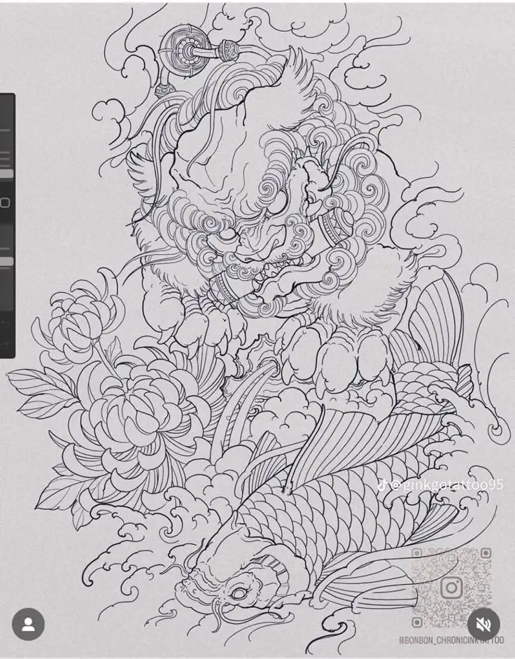 Khung Hình Xăm Kỳ Lân - Sự Sang Trọng và Bí Ẩn 2