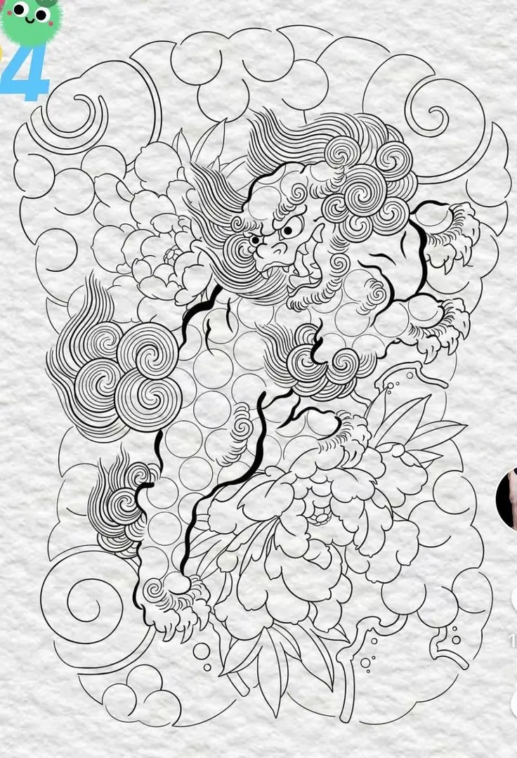 Khung Hình Xăm Kỳ Lân - Sự Sang Trọng và Bí Ẩn 11