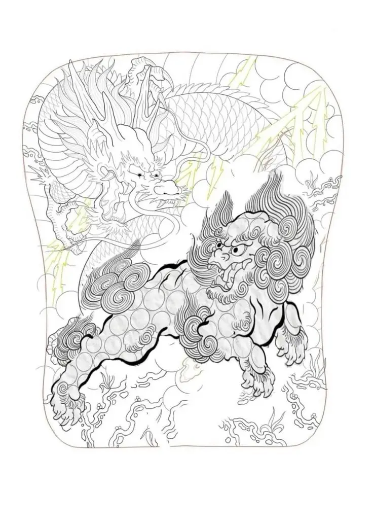 Khung Hình Xăm Kỳ Lân - Sự Sang Trọng và Bí Ẩn 44
