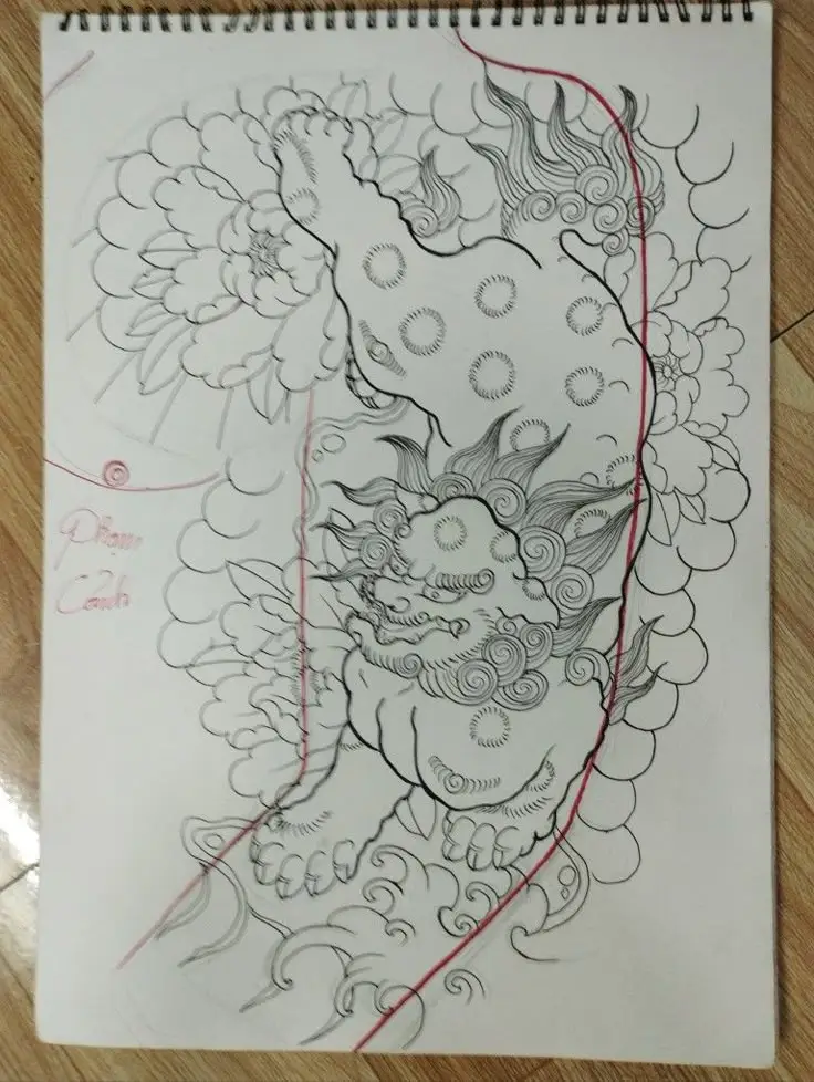 Khung Hình Xăm Kỳ Lân - Sự Sang Trọng và Bí Ẩn 49