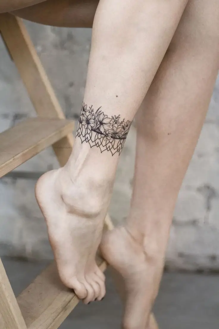 Lắc Chân Hình Xăm: Ảnh Mẫu Vòng Cổ Chân Nữ