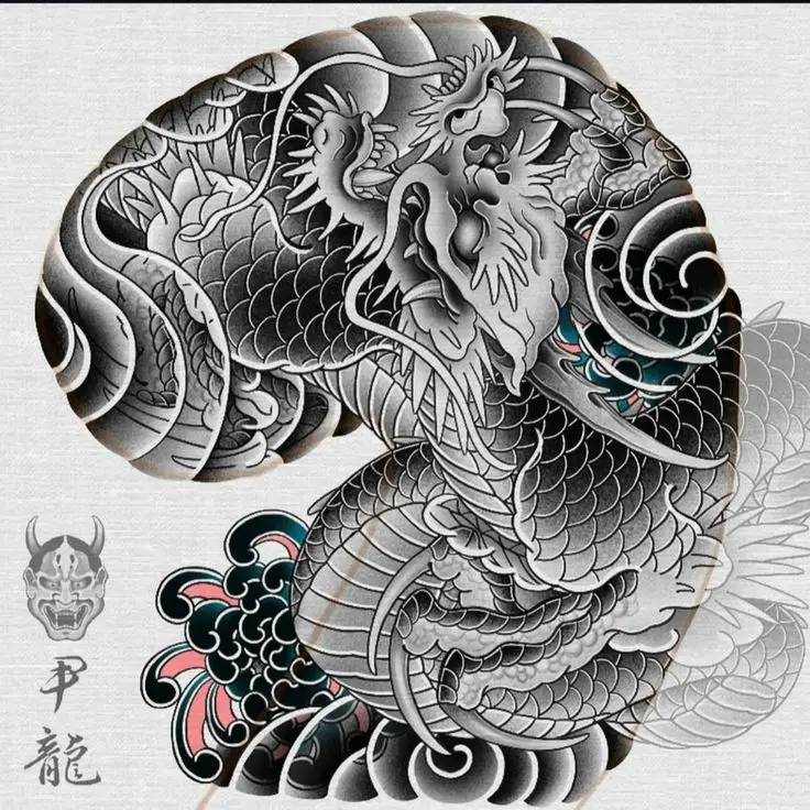 Mẫu Hình Xăm Rồng Đẹp - Sự Kết Hợp Giữa Truyền Thống và Đương Đại 34