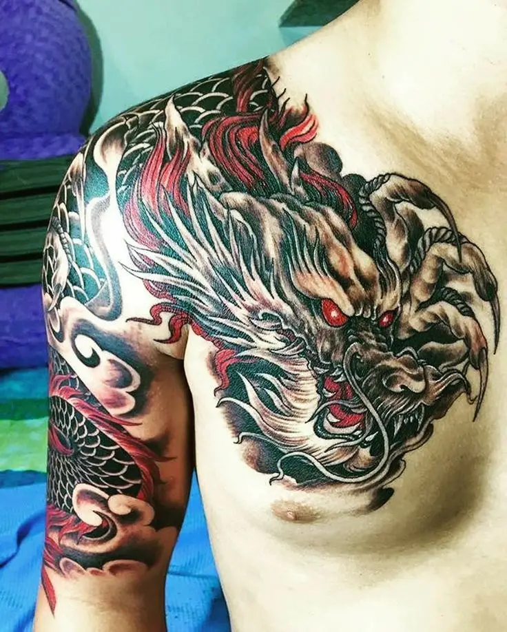 Mẫu Hình Xăm Rồng Đẹp - Sự Kết Hợp Giữa Truyền Thống và Đương Đại 50
