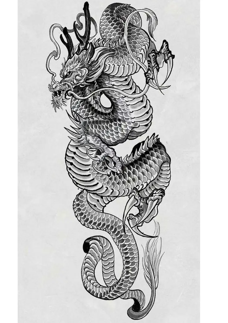 Mẫu Hình Xăm Rồng Đẹp - Sự Kết Hợp Giữa Truyền Thống và Đương Đại 62