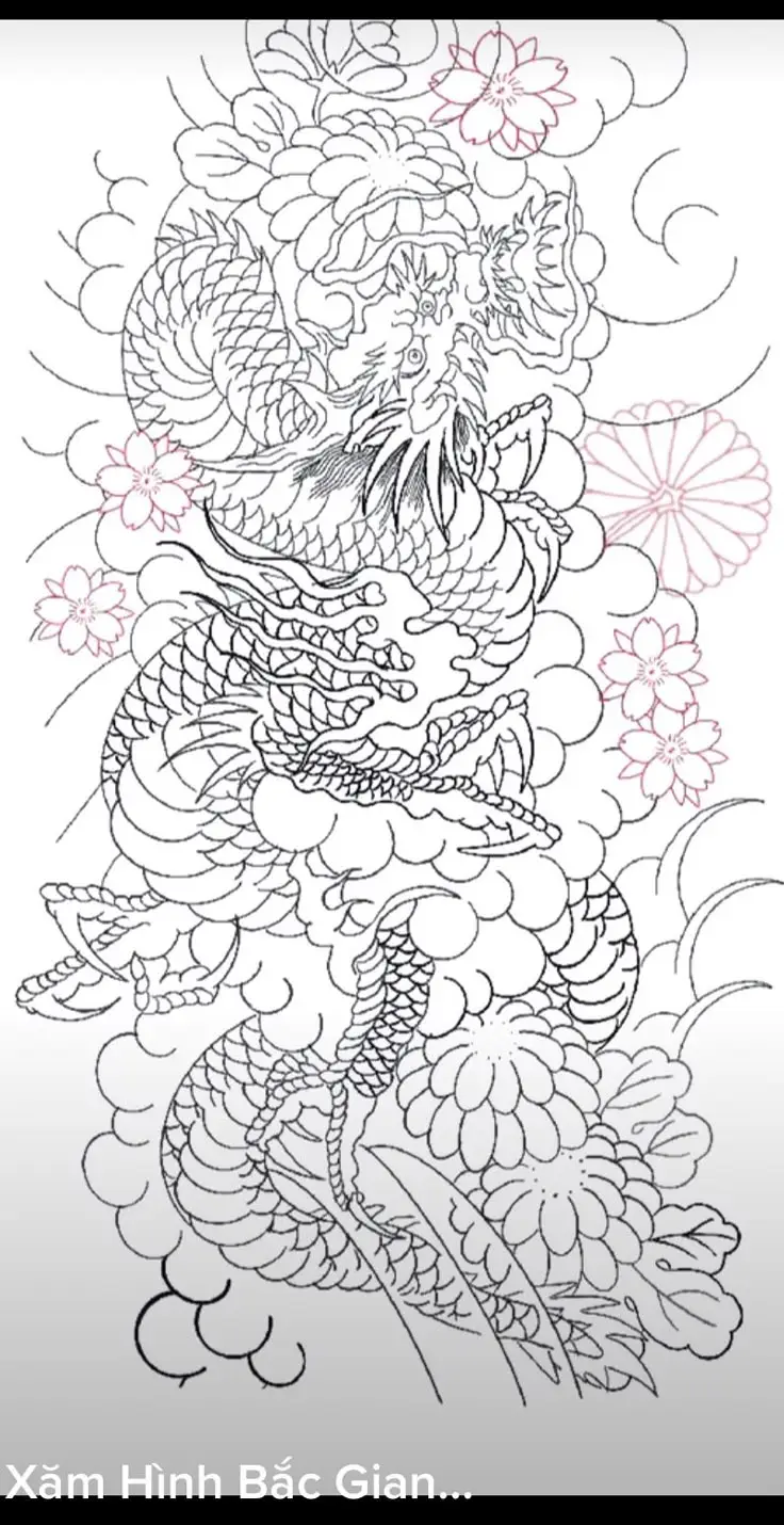 50 Mẫu Hình Xăm Rồng Kín Chân Nguyền Bí