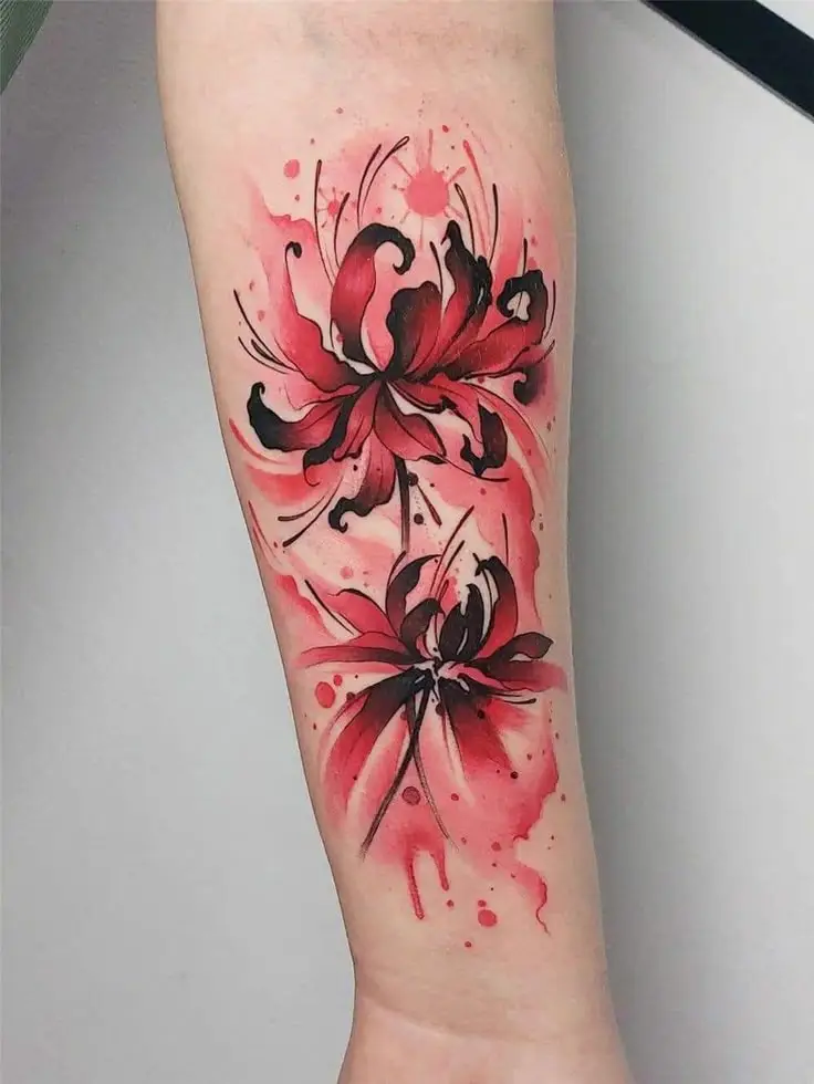 Tattoo Hình Xăm Hoa Bỉ Ngạn – Vẻ Đẹp Mong Manh Nhưng Quyến Rũ