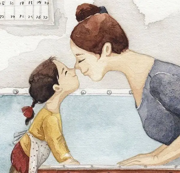 Vẽ mẹ và con gái – Tình yêu qua từng nét vẽ